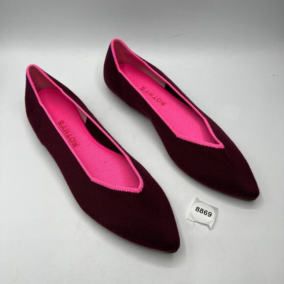 Rothys Retired Currant Merino Point Flats Multicolor Size 9 - Picture 7 of 7